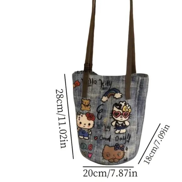 💲2⃣▶▶Soft Velvety Hello Kitty Bag Tote - Picture 3 of 6